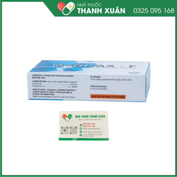 Thuốc Magrax-F 120mg DaviPharm điều trị cơn gout cấp (3 vỉ x 10 viên)